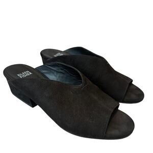 Eileen Fisher Katniss Peep Toe Block Heel Mule Size 7.5 Minimalist Comfort